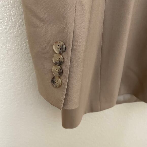 Burberry London Blazer Mens 46L Tan Wool 2 Button Sports Coat Jacket Preppy - Picture 8 of 13